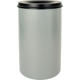 Veiligheidsprullenbak - Ronde - Blank Aluminiumkleurig - Vlamdovend