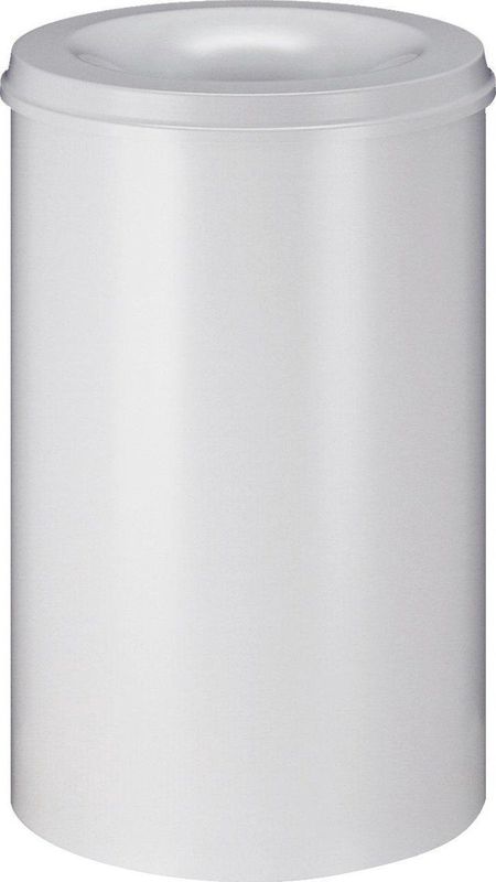 Veiligheidsprullenbak - Ronde - Staal - Grijswit RAL 9002 - Inhoud 110 L