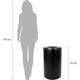 V-part Vlamdovende prullenbak/papierbak - 110L - zwart