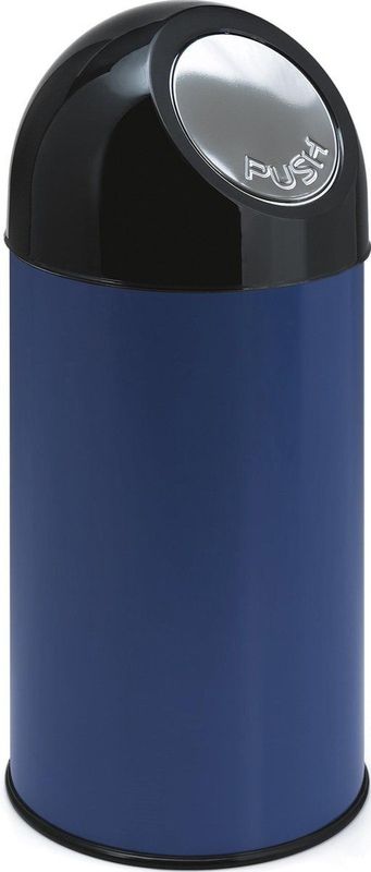 Afvalbak Met Pushdeksel Blauw 40L