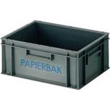 Papierverzamelbak - Grijs - Kunststof - 40x30x17.5cm - 1 stuk