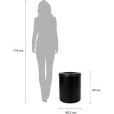 Ronde Veiligheidsprullenbak - Grafietzwart - Staal - Vlamdovend