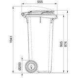 Mini Container 120 liter Rood Kliko Afval Container 120liter Afvalbak 120l