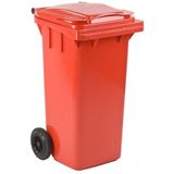 Mini Container 120 liter Rood Kliko Afval Container 120liter Afvalbak 120l