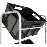 V-Part Krattenrek - Grijs - Metaal - 4 kratten - 160 cm Hoog