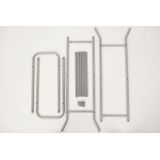 V-Part Krattenrek - Grijs - Metaal - 4 kratten - 160 cm Hoog