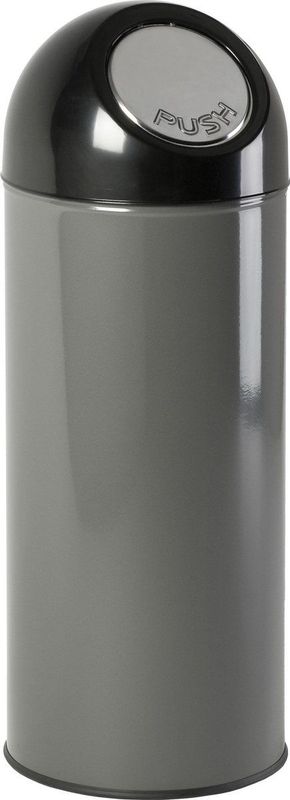 V-Part Pushbin Prullenbak - 55 l - Grijs/Zwart