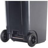 Kliko Kunststof Afval Rolcontainer Mini Prullenbak 240 Liter Inhoud Grijs