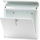 V part Wandbrievenbus Malagan Galvanized steel Powder Coated wit Brievenbus