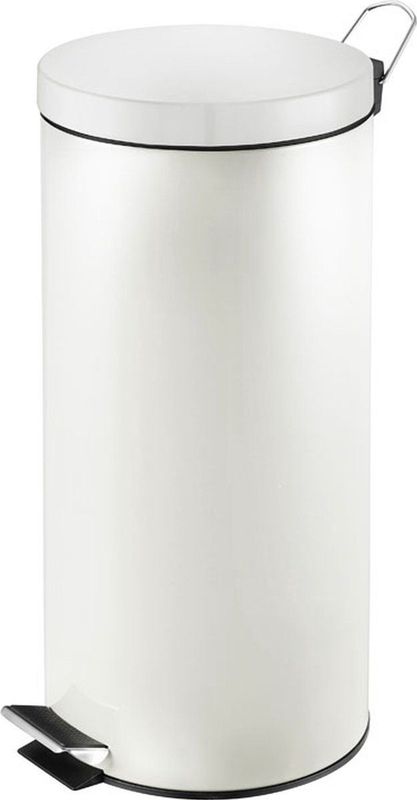 V-Part - Pedaalemmer - Ronde Afvalbak - Wit - 30 Liter