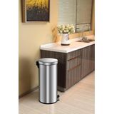 V part Pedaalemmer 30 liter Stainless steel RVS Prullenbak