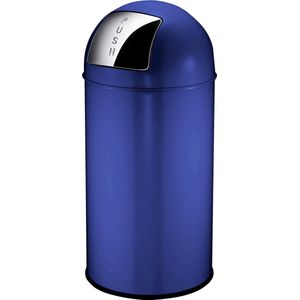EKO Pushcan 40 liter Steel blauw Prullenbak