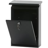 Brievenbus - Antracietgrijs - Plaatstaal - Opklapbaar Dak