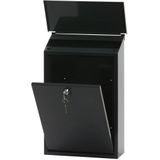 Brievenbus - Antracietgrijs - Plaatstaal - Opklapbaar Dak