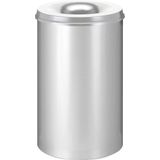 Ronde Prullenbak - Zilverkleurig - Plaatstaal - Vlamdovend