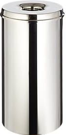 Huismerk - Vlamdovende Papierbak - Zilver - RVS - 50L