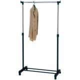 V-Part Kledingrek - Op wielen - Zwart + Zilver - 170cm Hoog