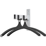 Wandgarderobe - Zwart - Aluminiumgrijs - 2 Haken en Hangers