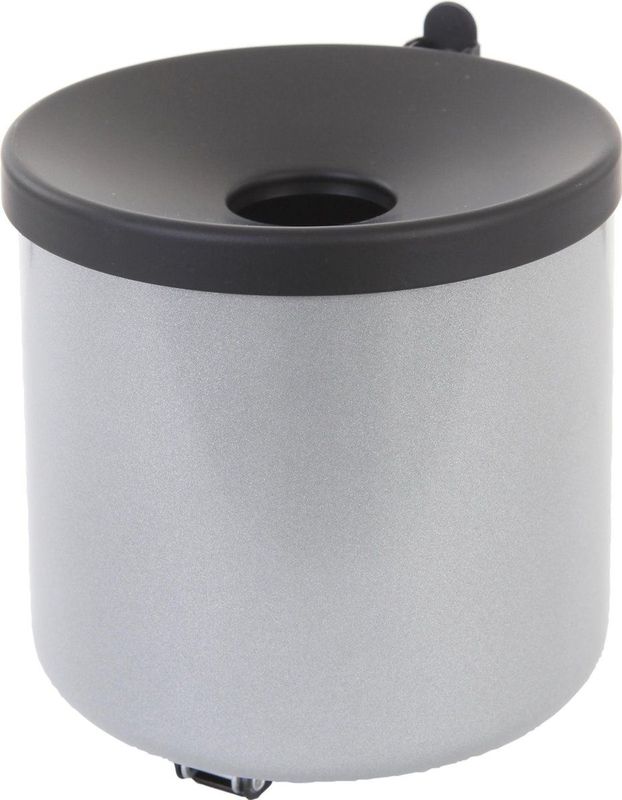 Vlamdovende wandasbak rond Aluminium/Zwart