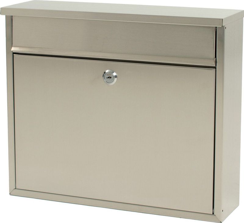 V part Wandbrievenbus Granadan Stainless steel mat RVS Brievenbus