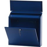 V part Wandbrievenbus Malagan Galvanized steel Powder Coated blauw Brievenbus