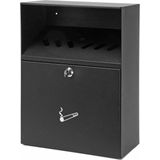 Wandasbak zwart met boveninworp en afdak