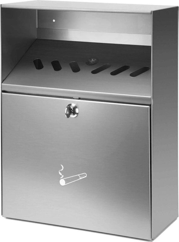 Wandasbak - Muurasbak met dak RVS