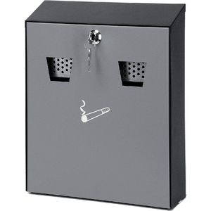 Asbak wand zwart/grijs