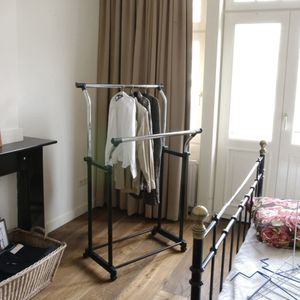 V-Part Dubbel Kledingrek - Verrijdbaar - Zwart - 162cm Hoog