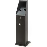 Vrijstaande asbakzuil zwart (met sleutelset)  - Vepabins