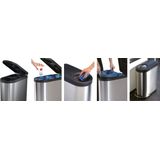 EKO Viva Prullenbak - 20+16 l - Mat RVS