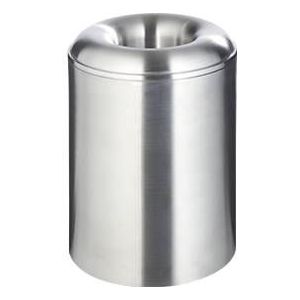 Veiligheidsprullenbak - Ronde - Aluminium - Blank Aluminiumkleurig - Inhoud 20 l