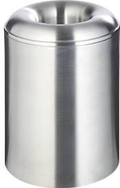 Veiligheidsprullenbak - Ronde - Aluminium - Blank Aluminiumkleurig - Inhoud 20 l