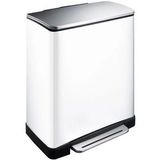 Pedalmülleimer EKO Recycle E-Cube 28L + 18L Weiß
