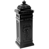 Brievenbus - Zwart - Staal - Met Klok