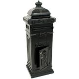 Brievenbus - Zwart - Staal - Met Klok