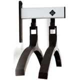 V-Part - Pro-line Wandgarderobe 2 hangers - Aluminium - Nylon - Grijs - Zwart