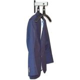 V-Part - Pro-line Wandgarderobe 2 hangers - Aluminium - Nylon - Grijs - Zwart