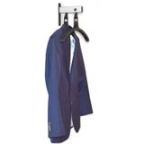 V-Part - Pro-line Wandgarderobe 2 hangers - Aluminium - Nylon - Grijs - Zwart
