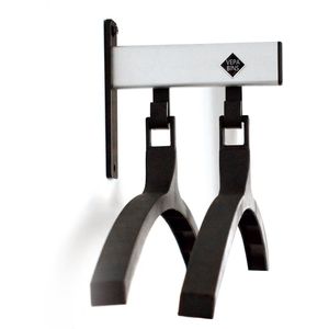 V-Part - Pro-line Wandgarderobe 2 hangers - Aluminium - Nylon - Grijs - Zwart