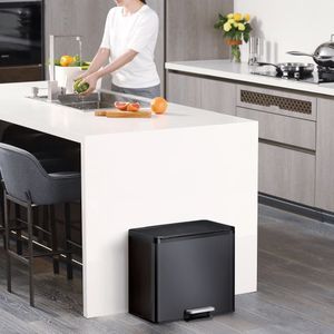 EKO - Essential Recycler - Vuilnisbak - Zwart - Roestvrij Staal