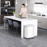 EKO - X-Cube Pedaalemmer - 45 Liter - Wit - RVS