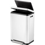 EKO - X-Cube Pedaalemmer - 45 Liter - Wit - RVS