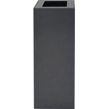 Deksel stalen afvalbak 60 liter voor afvalscheiding Donkergrijs