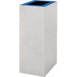 Deksel stalen afvalbak 60 liter voor afvalscheiding Blauw