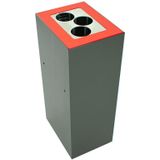 V-Part - Top Modulaire Afvalscheidingsunit - Donkergrijs - 60 Liter - Staal met Poedercoating - B 263 x D 335 x H 700 mm
