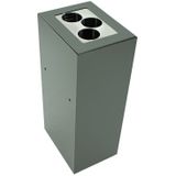 V-Part - Top Modulaire Afvalscheidingsunit - Donkergrijs - 60 Liter - Staal met Poedercoating - B 263 x D 335 x H 700 mm