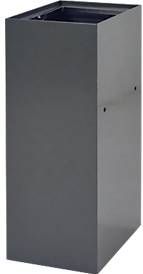 V-Part - Top Modulaire Afvalscheidingsunit - Donkergrijs - 60 Liter - Staal met Poedercoating - B 263 x D 335 x H 700 mm