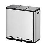 EKO EcoCasa 1 recycling Pedaalemmer 15+15+15L - Mat RVS