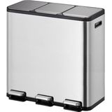 EKO EcoCasa 1 recycling Pedaalemmer 15+15+15L - Mat RVS